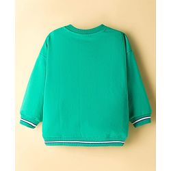 Babyhug Disney Terry Knit Drop Shoulder Full Sleeves Sweatshirts with Mickey and Friends Graphic Pack of 2 - Green & White
