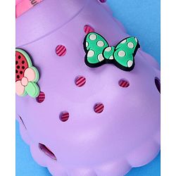 Cute Walk by Babyhug Back Strap Closure Clogs with Bow & Floral Applique - Purple