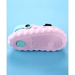 Cute Walk by Babyhug Back Strap Closure Clogs with Leaves  Applique - Pink
