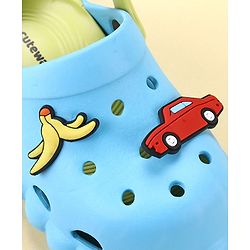 Cute Walk by Babyhug Back Strap Closure Clogs with Car Applique - Blue