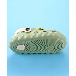 Cute Walk by Babyhug Back Strap Closure Clogs with Floral & Star Applique - Mint Green