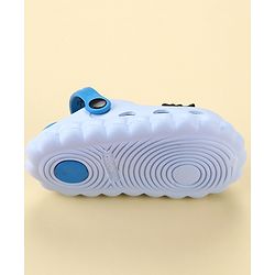 Cute Walk by Babyhug Back Strap Closure Clogs with Mushroom & Pizza Applique - Light Blue