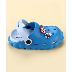 Cute Walk by Babyhug Back Strap Closure Clogs With Astronaut Applique - Blue