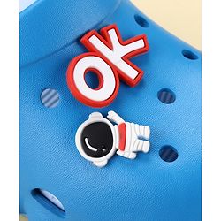 Cute Walk by Babyhug Back Strap Closure Clogs With Astronaut Applique - Blue