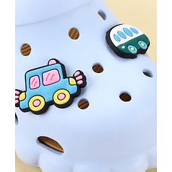 Cute Walk by Babyhug Back Strap Closure Clogs With Car Applique - Light Blue