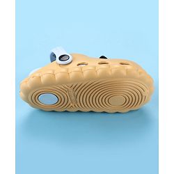 Cute Walk by Babyhug Back Strap Closure Clogs With Car Applique - Mustard
