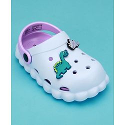 Cute Walk by Babyhug Clogs With Dino Applique & Back Strap - Purple