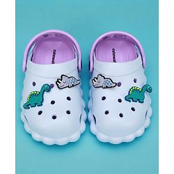 Cute Walk by Babyhug Clogs With Dino Applique & Back Strap - Purple