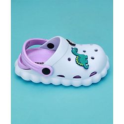 Cute Walk by Babyhug Clogs With Dino Applique & Back Strap - Purple