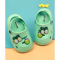 Cute Walk by Babyhug Slip On Clogs With Pineapple Applique - Mint Green