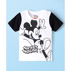Babyhug Disney Single Jersey Knit Half Sleeves T-Shirts & Shorts Sets With Mickey Mouse Graphic Pack of 2 - Multicolor