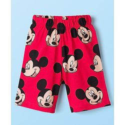 Babyhug Disney Single Jersey Knit Half Sleeves T-Shirts & Shorts Sets With Mickey Mouse Graphic Pack of 2 - Multicolor