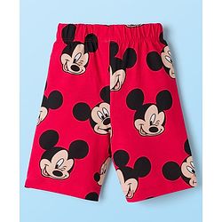 Babyhug Disney Single Jersey Knit Half Sleeves T-Shirts & Shorts Sets With Mickey Mouse Graphic Pack of 2 - Multicolor
