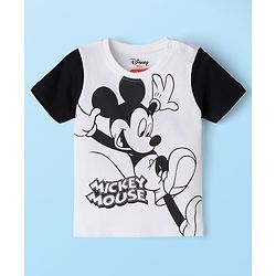 Babyhug Disney Single Jersey Knit Half Sleeves T-Shirts & Shorts Sets With Mickey Mouse Graphic Pack of 2 - Multicolor