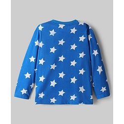Babyhug Disney Single Jersey Knit Full Sleeves Night Suit with Tigger Graphics - Blue