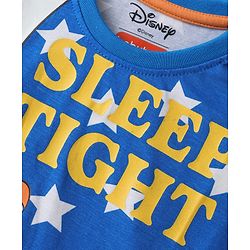Babyhug Disney Single Jersey Knit Full Sleeves Night Suit with Tigger Graphics - Blue