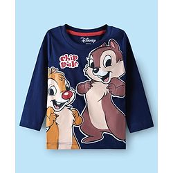 Babyhug Disney Single Jersey Knit Full Sleeves T-Shirt with Chip N Dale Graphics Pack of 3 - Red Navy Blue & Cream