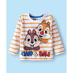 Babyhug Disney Single Jersey Knit Full Sleeves T-Shirt with Chip N Dale Graphics Pack of 3 - Red Navy Blue & Cream