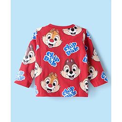 Babyhug Disney Single Jersey Knit Full Sleeves T-Shirt with Chip N Dale Graphics Pack of 3 - Red Navy Blue & Cream