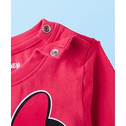 Babyhug Disney Single Jersey Knit Full Sleeves T-Shirt with Minnie Mouse Graphics Pack of 3 - Red Navy Blue & White