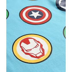 Babyhug Marvel Single Jersey Knit Full Sleeves T-Shirt with Avengers Graphic Pack of 3 - Light Blue White & Orange