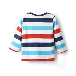 Babyhug Marvel Single Jersey Knit Full Sleeves T-Shirt with Avengers Graphic Pack of 3 - Light Blue White & Orange