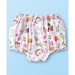 Babyhug 100% Cotton Antibacterial Bloomers With Animals & Hearts Print Pack Of 3 - Multi Colour
