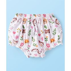 Babyhug 100% Cotton Antibacterial Bloomers With Animals & Hearts Print Pack Of 3 - Multi Colour