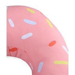 Babyhug 100% Cotton Feeding Pillow  Party Theme  - Pink | Fits upto waist size 36 inches