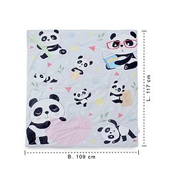 Babyhug Cotton Quilt Panda Print - Grey | Soft and Comfortable| Breathable Fabric| New Born Gifting Option| Light Weight and Foldable| Travel Friendly| Machine Washable