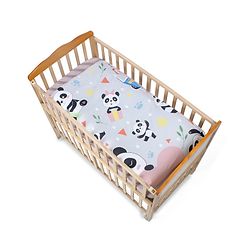 Babyhug Cotton Quilt Panda Print - Grey | Soft and Comfortable| Breathable Fabric| New Born Gifting Option| Light Weight and Foldable| Travel Friendly| Machine Washable