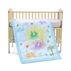 Babyhug Cotton Quilt Panda Print - Grey | Soft and Comfortable| Breathable Fabric| New Born Gifting Option| Light Weight and Foldable| Travel Friendly| Machine Washable