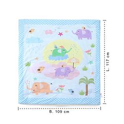 Babyhug Cotton Quilt Panda Print - Grey | Soft and Comfortable| Breathable Fabric| New Born Gifting Option| Light Weight and Foldable| Travel Friendly| Machine Washable