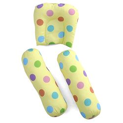 Babyhug 100% Cotton Crib Bedding Set Elephant Print Regular - Multicolor(Cot not Included)| Quilt,Cot Bumper,U Shape Pillow, Crib Sheet, 2 Bolsters| Compact Fold & Storage| Soft & Breathable| Washable