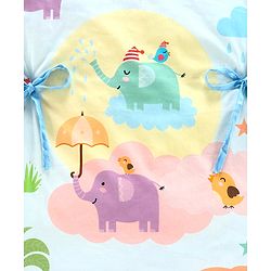 Babyhug 100% Cotton Bedding Set Panda Theme - Grey| Soft Breathable Cotton Fabric| U Shaped Pillow, Bolsters, Mattress| Washable