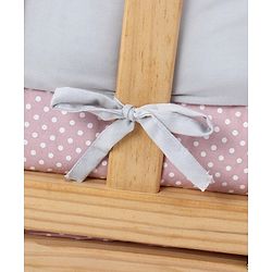 Babyhug 100% Cotton Cot Bumper Panda Print Regular - Grey (Cot not Included)| Protective Padding| Soft & Cozy| Washable| Easy to Assemble| Compact Folding & Storage| Prevents Bumping into Sides