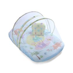 Babyhug Cotton Mosquito Net With Mattress Panda Print - Grey| Soft and Comfortable| Easy Access| Foldable & Travel Friendly| New Born Gifting Option| Use on Floor Cribs Cots or Cradle