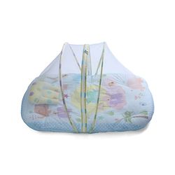 Babyhug Cotton Mosquito Net With Mattress Panda Print - Grey| Soft and Comfortable| Easy Access| Foldable & Travel Friendly| New Born Gifting Option| Use on Floor Cribs Cots or Cradle