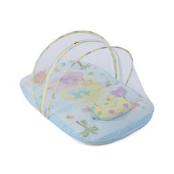 Babyhug Cotton Mosquito Net With Mattress Panda Print - Grey| Soft and Comfortable| Easy Access| Foldable & Travel Friendly| New Born Gifting Option| Use on Floor Cribs Cots or Cradle