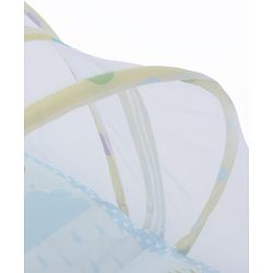 Babyhug Cotton Mosquito Net With Mattress Panda Print - Grey| Soft and Comfortable| Easy Access| Foldable & Travel Friendly| New Born Gifting Option| Use on Floor Cribs Cots or Cradle
