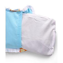 Babyhug Head Shaping Mustard Seed Pillow Aeroplane Print - White| 1 Kg Natural Rai| Cotton Removable Cover| Natural Warming Property|Prevents Cold & Flat Head Syndrome| NewBorn Neck & Shoulder Support