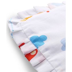Babyhug Head Shaping Mustard Seed Pillow Aeroplane Print - White| 1 Kg Natural Rai| Cotton Removable Cover| Natural Warming Property|Prevents Cold & Flat Head Syndrome| NewBorn Neck & Shoulder Support