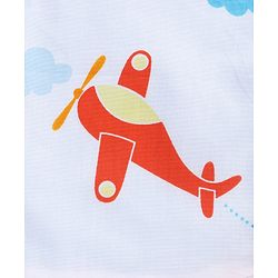 Babyhug Head Shaping Mustard Seed Pillow Aeroplane Print - White| 1 Kg Natural Rai| Cotton Removable Cover| Natural Warming Property|Prevents Cold & Flat Head Syndrome| NewBorn Neck & Shoulder Support
