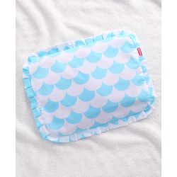 Babyhug Head Shaping Mustard Seed Pillow Aeroplane Print - White| 1 Kg Natural Rai| Cotton Removable Cover| Natural Warming Property|Prevents Cold & Flat Head Syndrome| NewBorn Neck & Shoulder Support