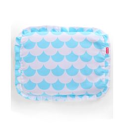 Babyhug Head Shaping Mustard Seed Pillow Aeroplane Print - White| 1 Kg Natural Rai| Cotton Removable Cover| Natural Warming Property|Prevents Cold & Flat Head Syndrome| NewBorn Neck & Shoulder Support