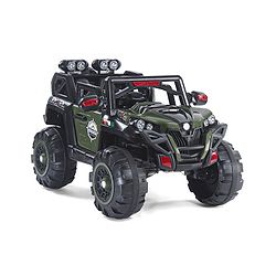 Babyhug Thunder 4X4 Battery Operated Ride On Jumbo Jeep With Music and Lights -Olive Green