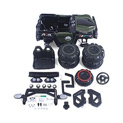 Babyhug Thunder 4X4 Battery Operated Ride On Jumbo Jeep With Music and Lights -Olive Green