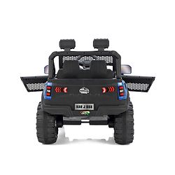 Babyhug 4x4 Battery Operated Ride on Jeep with Music & LED Lights - Blue| Rechargeable Battery| Openable Doors| Built-in Music & AUX| Remote Control| Easy to Assemble|Forward & Reverse