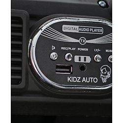 Babyhug 4x4 Battery Operated Ride on Jeep with Music & LED Lights - Blue| Rechargeable Battery| Openable Doors| Built-in Music & AUX| Remote Control| Easy to Assemble|Forward & Reverse