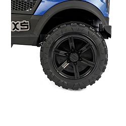 Babyhug 4x4 Battery Operated Ride on Jeep with Music & LED Lights - Blue| Rechargeable Battery| Openable Doors| Built-in Music & AUX| Remote Control| Easy to Assemble|Forward & Reverse
